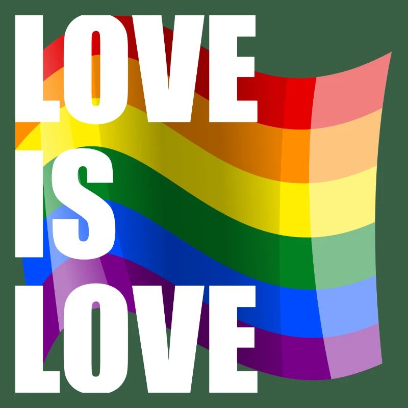 Regenbogen Liebe Wellen-Design