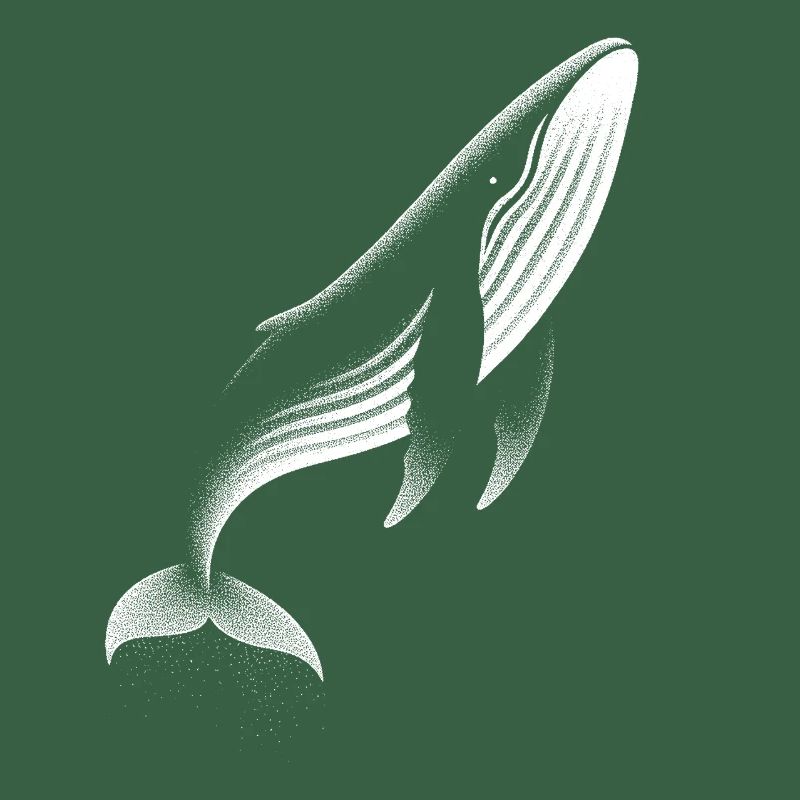 Illustration en forme de Whale Dotwork pour les amateurs de mer