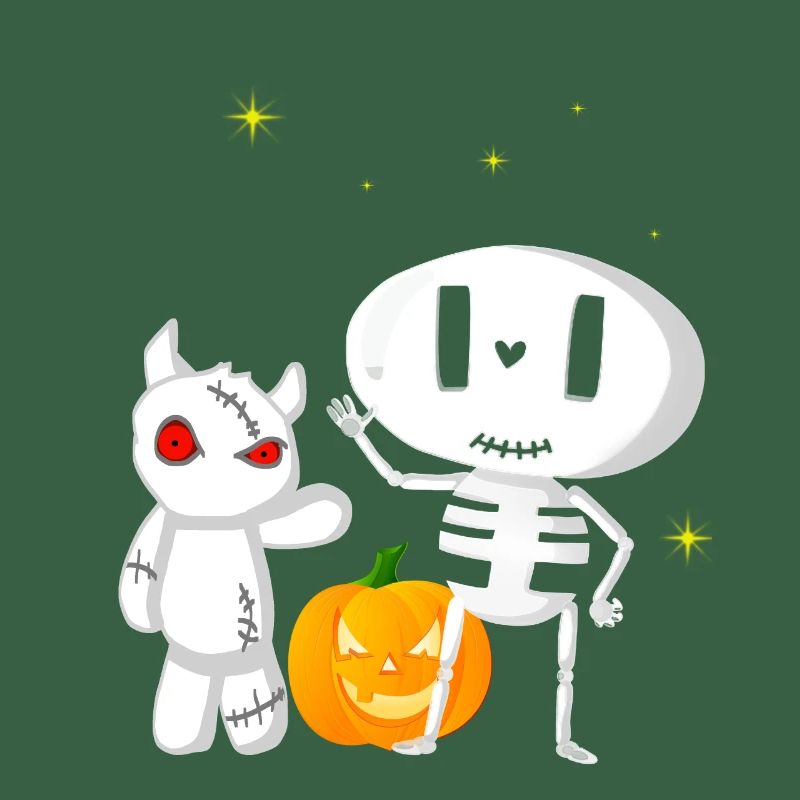 Halloweengesellschaft Gespenst und Monsterchen