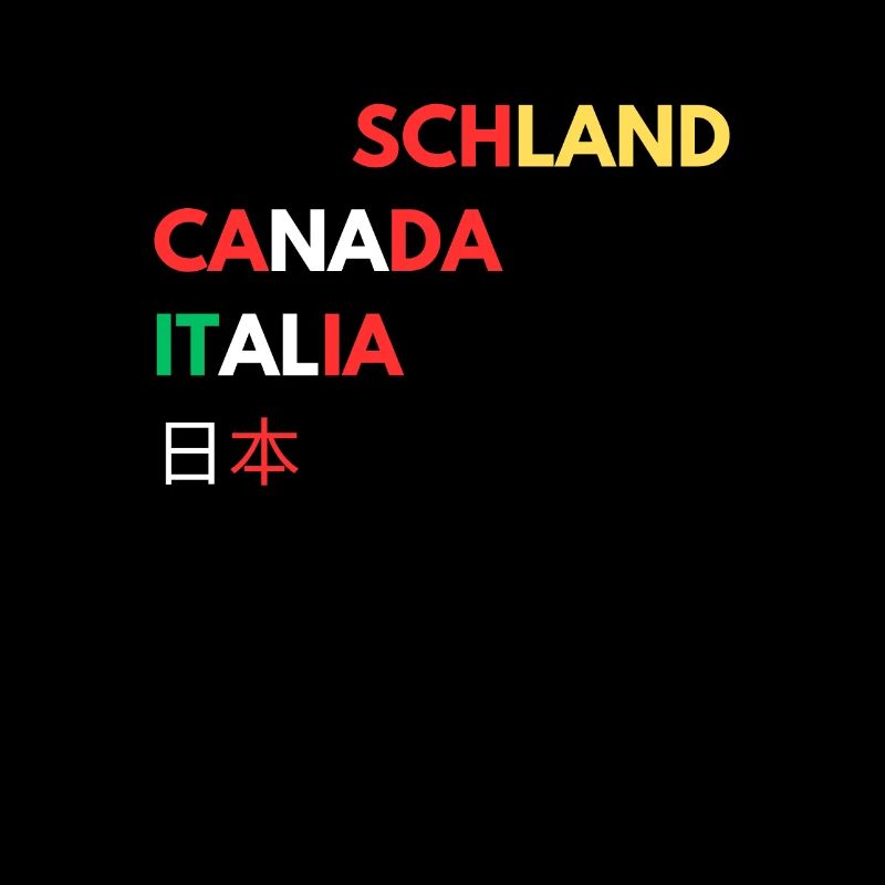 Länderfarben Schriftzug Collage