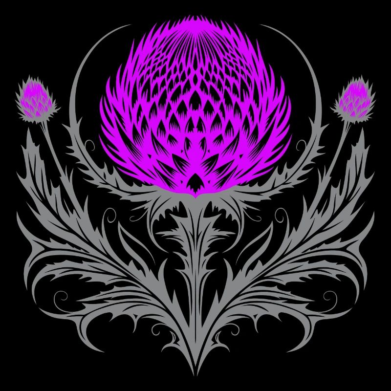 Distel Tattoo Scottish Thistle Botanical Art