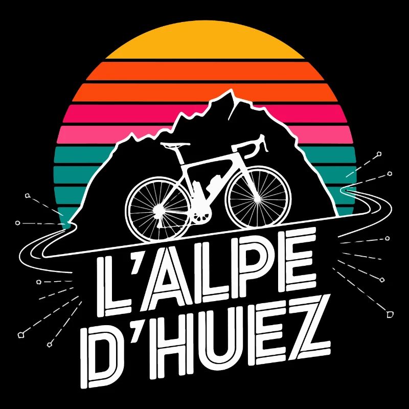 L’Alpe d’Huez Retro Cycling Design