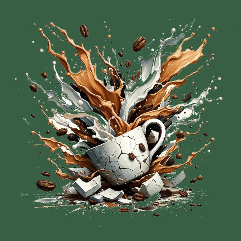 Explodierter Kaffee - 100 % Koffein