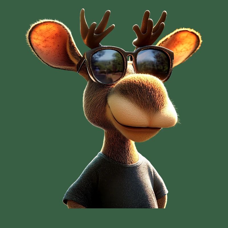 Elch Moose Elchbulle Geweih Hirsch Wilde Elche
