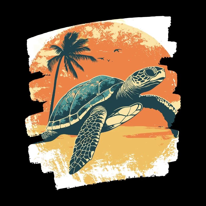 Tortue de mer rétro