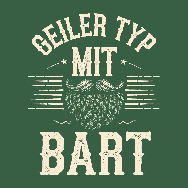 Geiler Typ Mit Bart Bartträger Barbier Vollbart