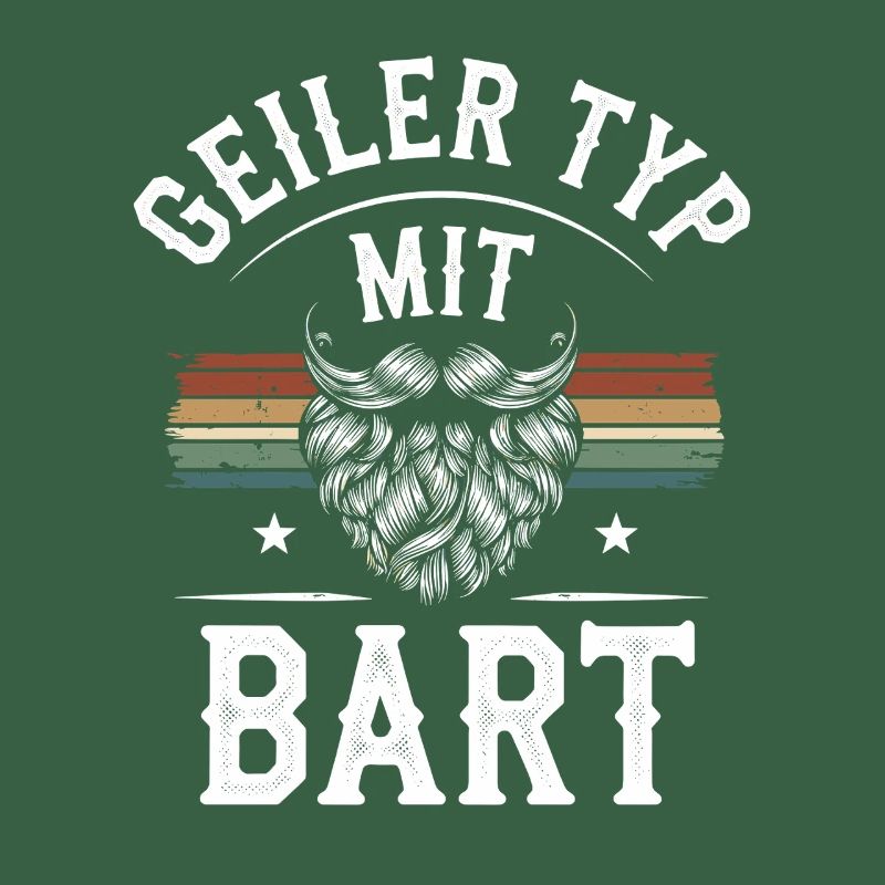 Geiler Typ Mit Bart Bartträger Barbier Vollbart