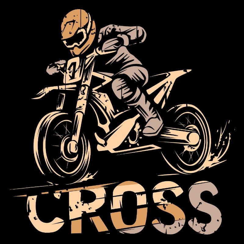 Retro Motocross Symbol - Biker und Dirtfans