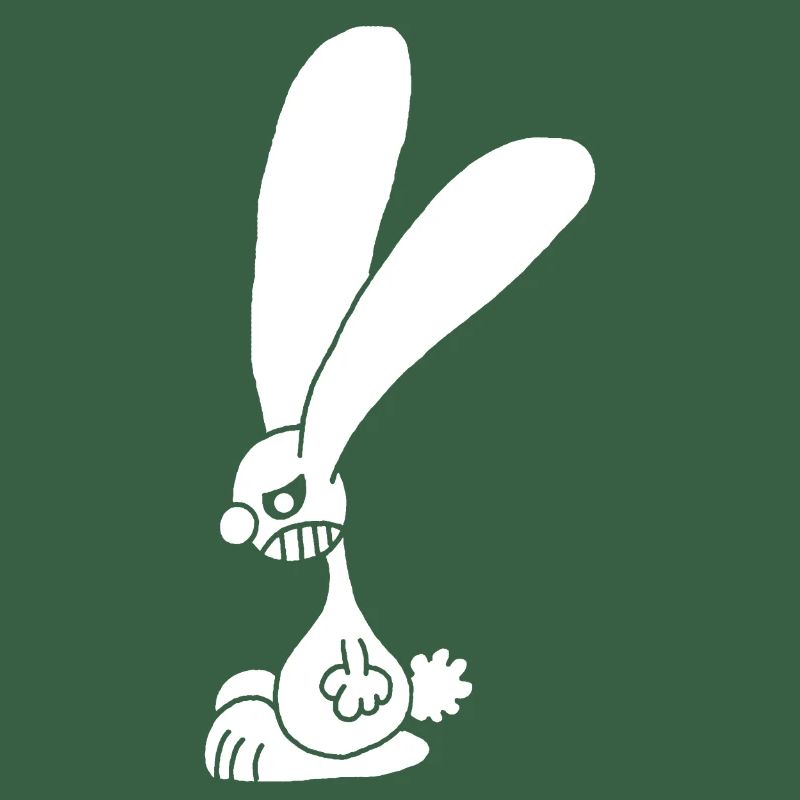 Grumpy White Rabbit