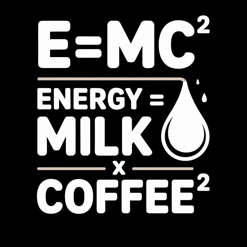 E=MC2 Physique Dicton Caféine Nerd Énergie Café