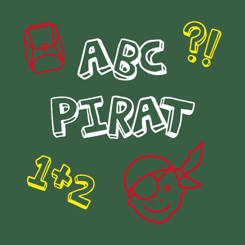ABC Pirat Einschulung Schule Comic Kinder Feier