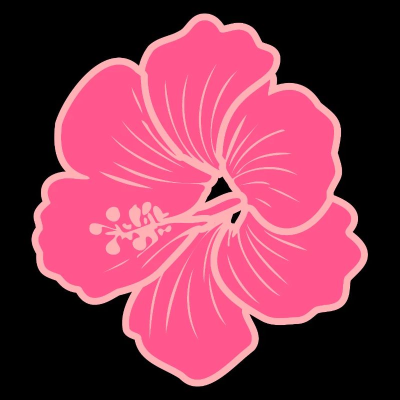 Fleur d’hibiscus – Y2K rose style néon rétro