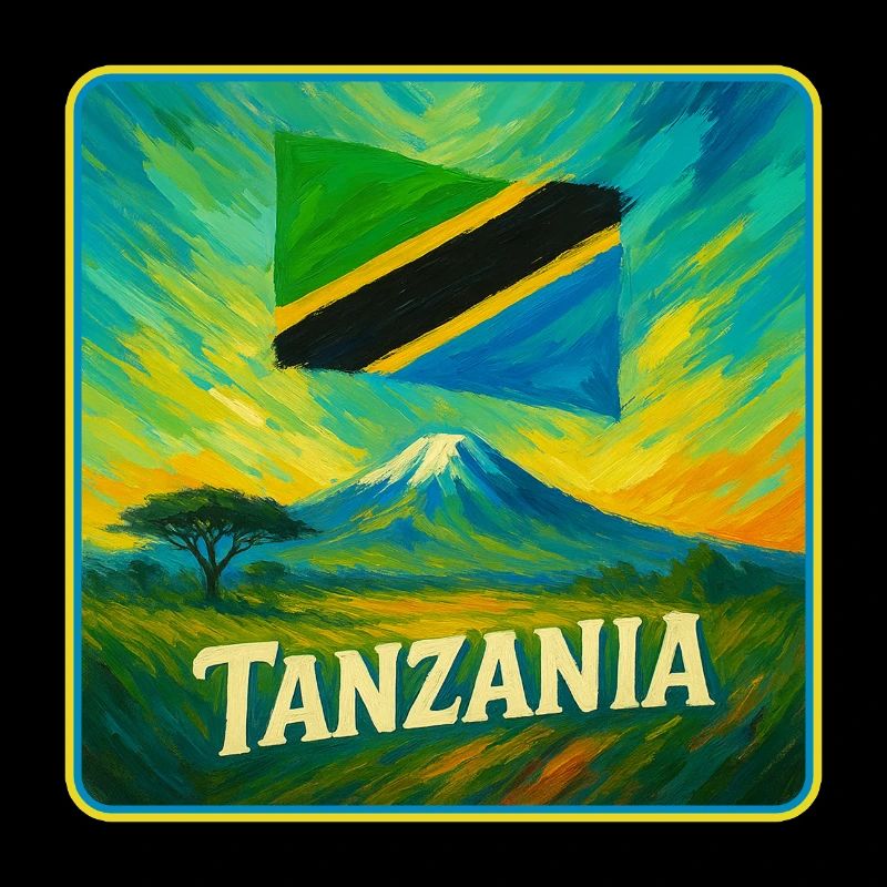 Tansania Flaggen Design