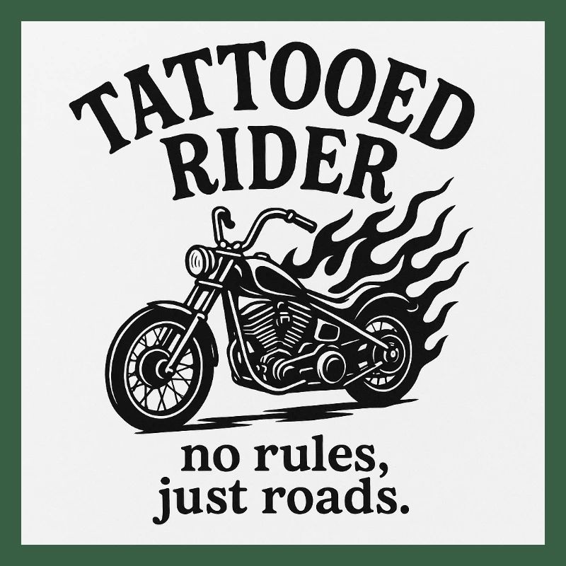 Conception de moto de pilote tatoué