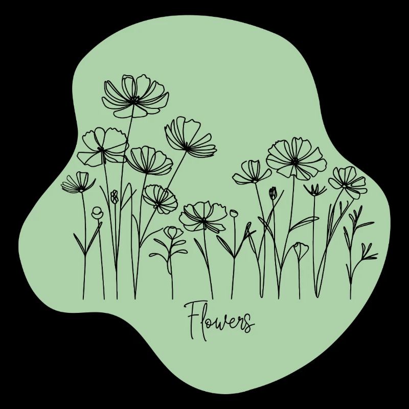 Minimalistische Blumenillustration