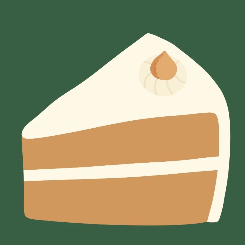 Conception de tranche de gâteau aux noix