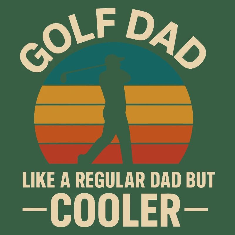 Golf Dad Rétro Coucher de soleil Design
