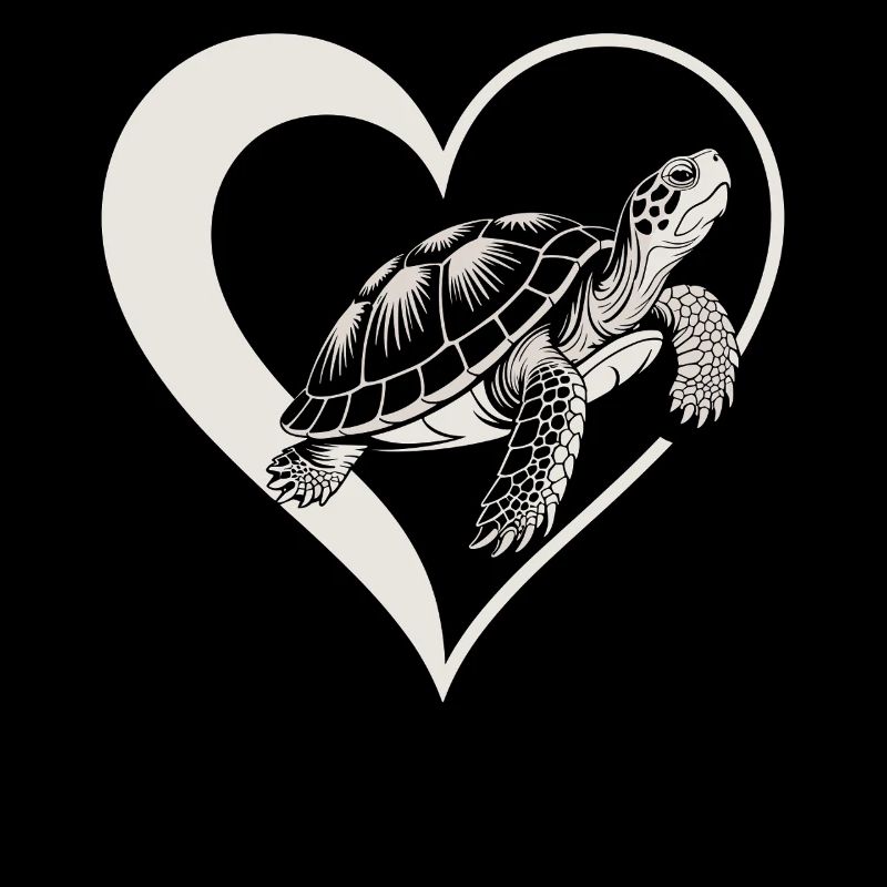Schildkröte Herz Design