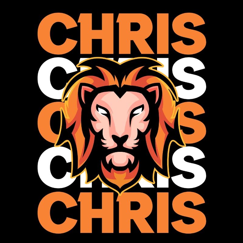 Lion's head with powerful lettering
