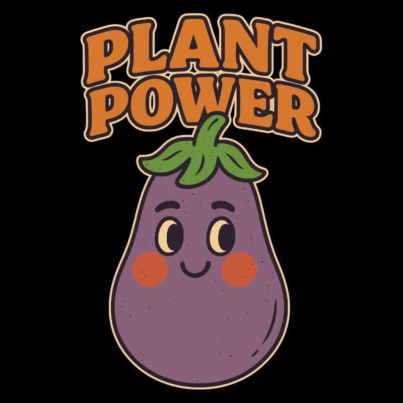 Playful eggplant with a message
