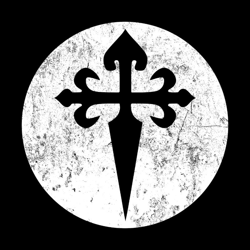 Croix de Saint-Jacques cercle blanc illustration