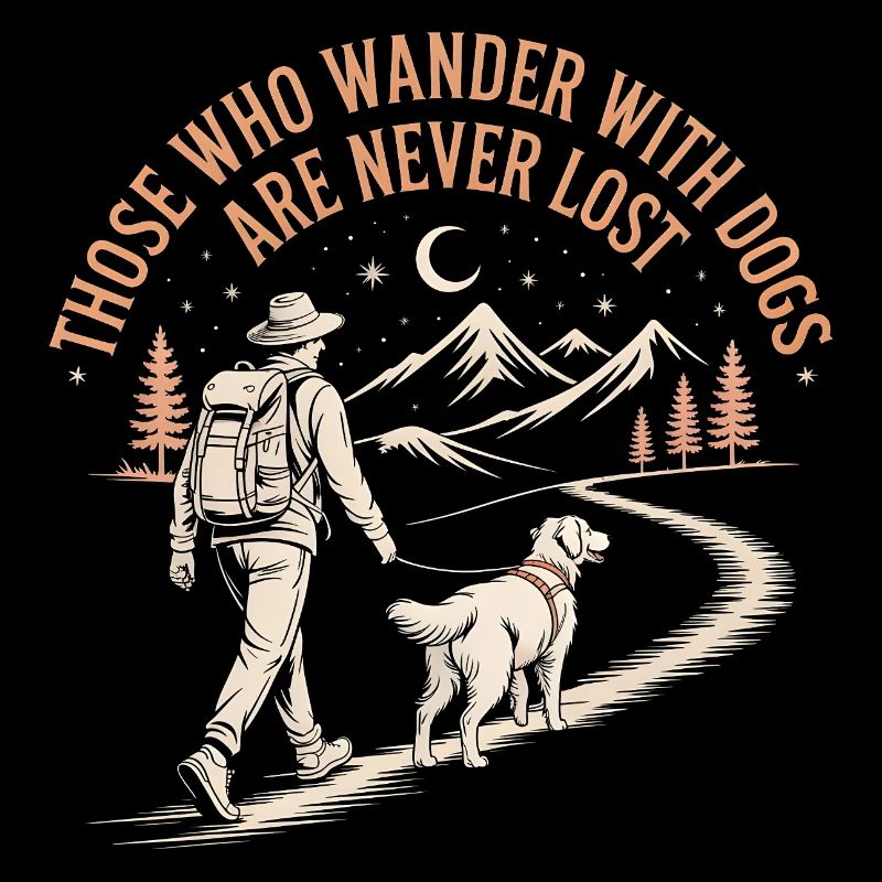 Diejenigen, die mit Hunden wandern