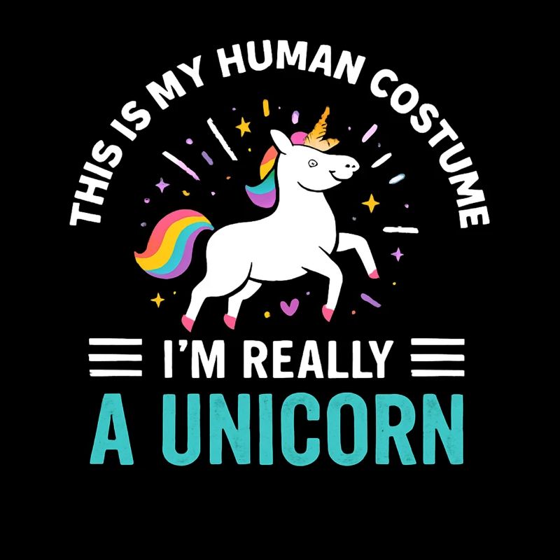 Das ist mein menschliches Kostüm, ich bin wirklich ein Einhorn