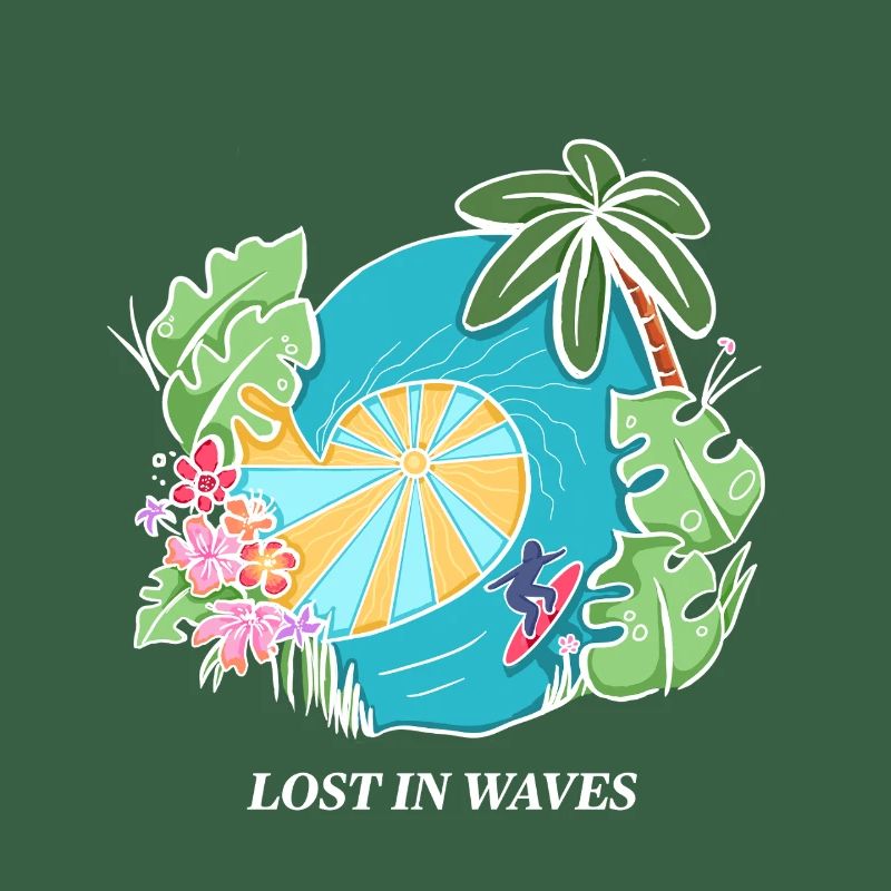 Perdu dans les vagues - Conception de vibrations de surf tropicales
