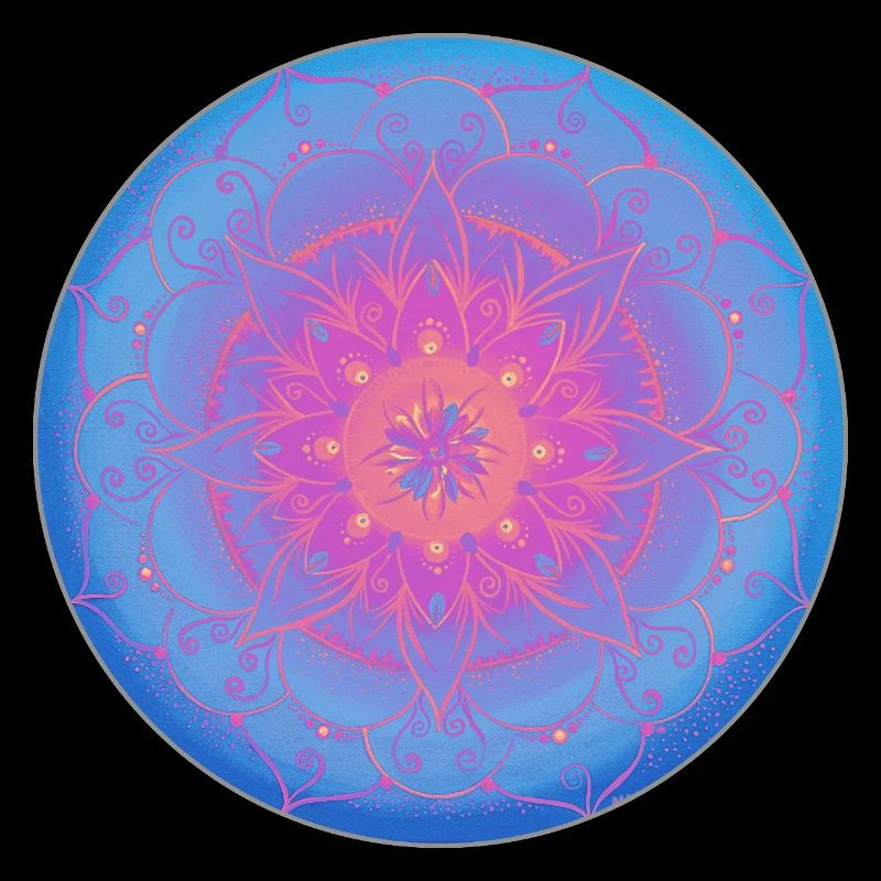 Träumerisches Mandala in blau-lila