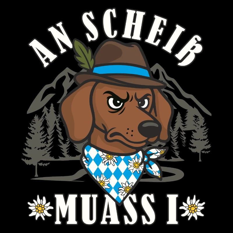 Funny dachshund An Scheiß Muass i Grumpler