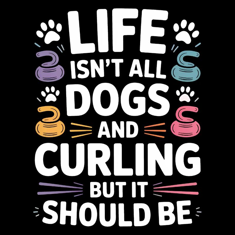 Curling Spruch Hunde Lustiges Curling Geschenk