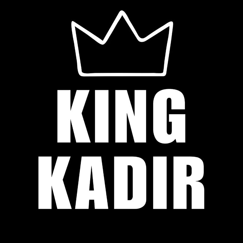 Kadir Name mit Buchstabe K - King Crown Hemd
