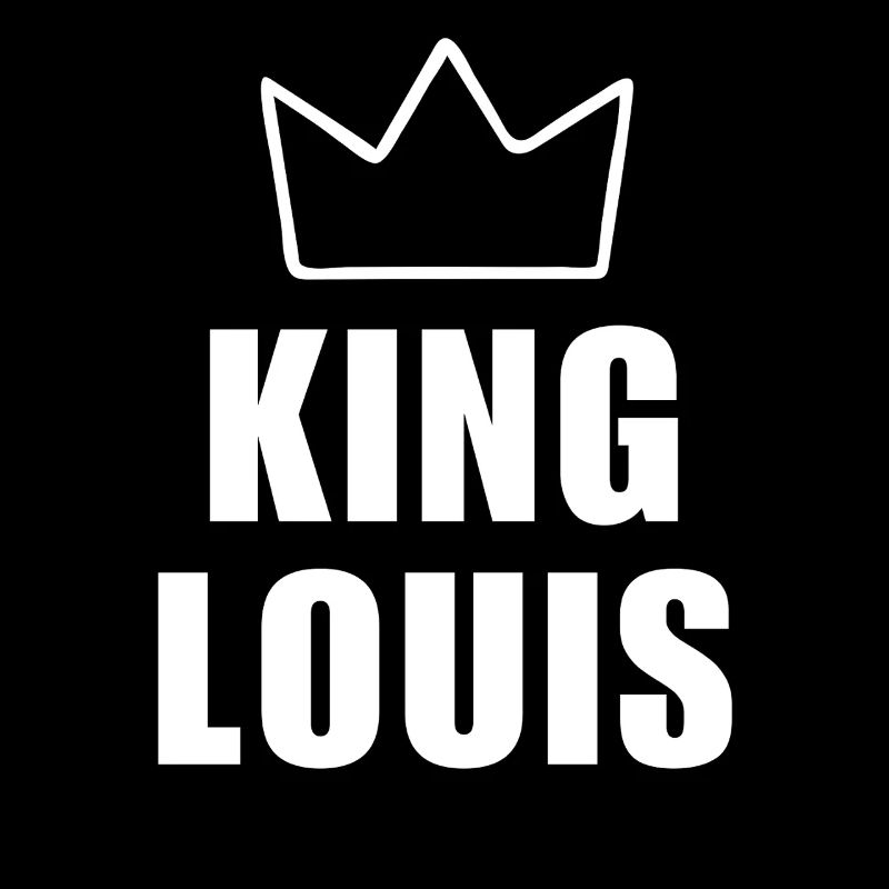 Louis Name mit Buchstabe L - King Crown Hemd