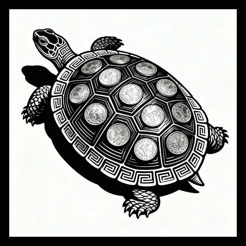 Münz-Schildkröte Geometrie