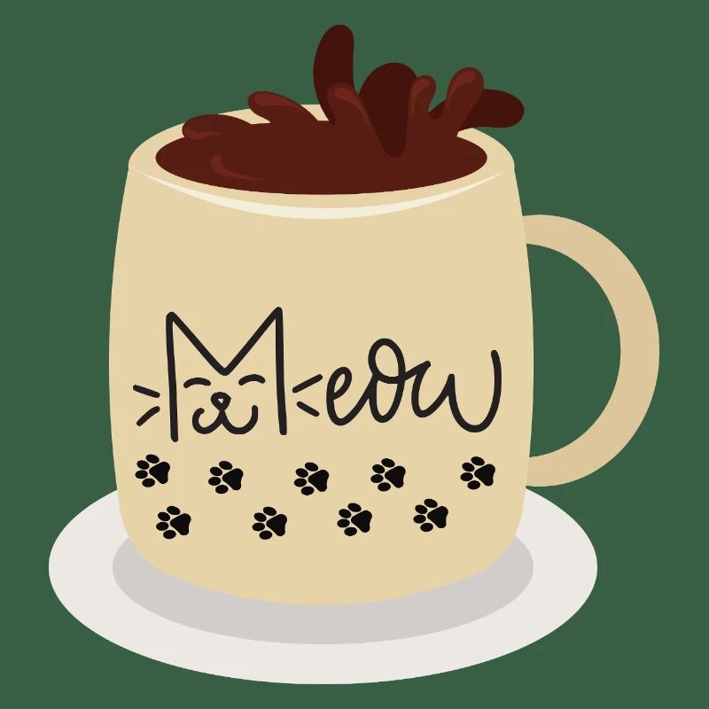 Mug visage de chat avec empreintes de pattes