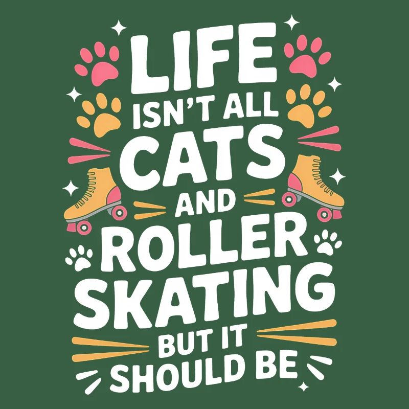 Roller Skating Spruch Katzen Witz Skating Geschenk