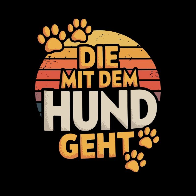  Die Mit Dem Hund Geht Retro Pfoten Hundemama