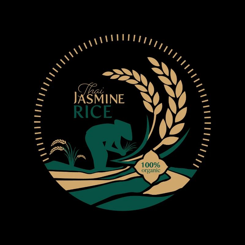Logo du riz au jasmin thaïlandais Bio