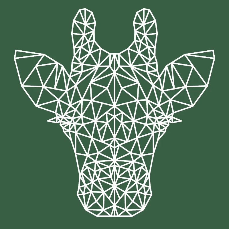 Geometric giraffe head line network