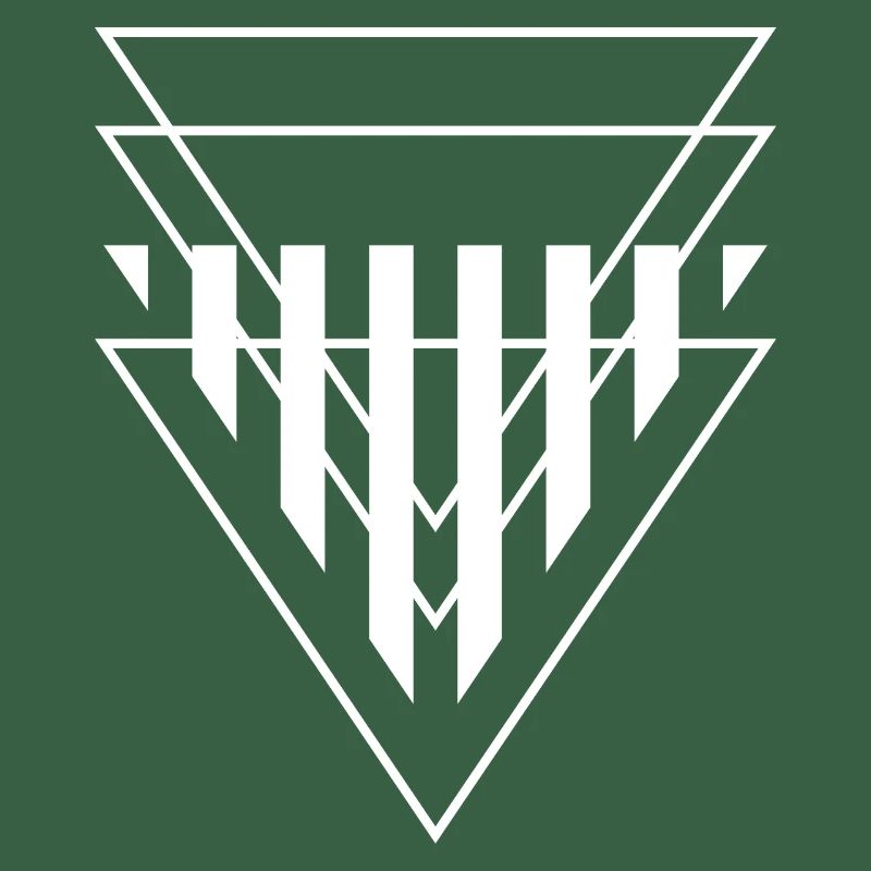Triangular Crest Geometric Print