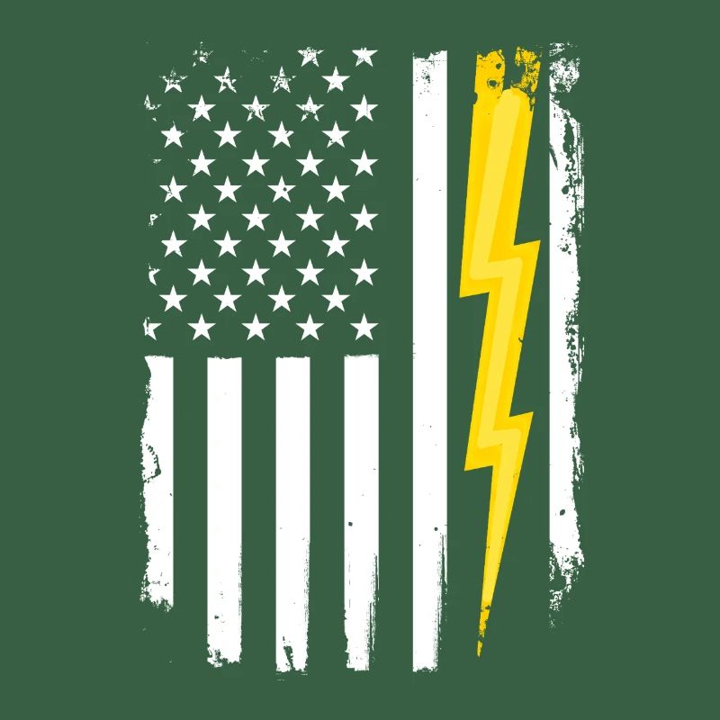 US Flag Flash Patriotic Electrical Engineer