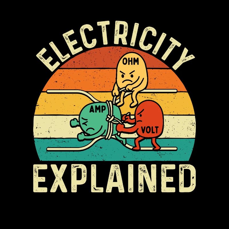 L’électricité expliquée Citation drôle d’ingénieur STEM