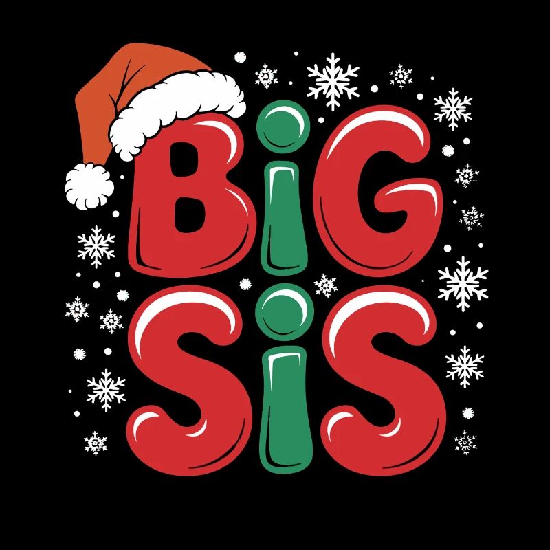 Große Schwester Weihnachtsmotiv Schnee