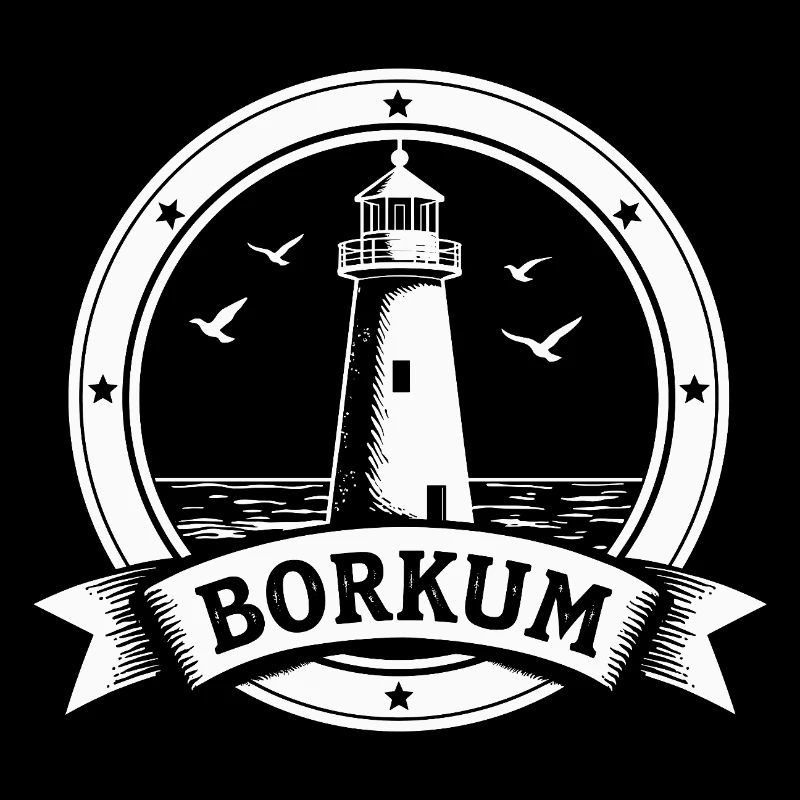 Leuchtturm Borkum Maritimes Emblem
