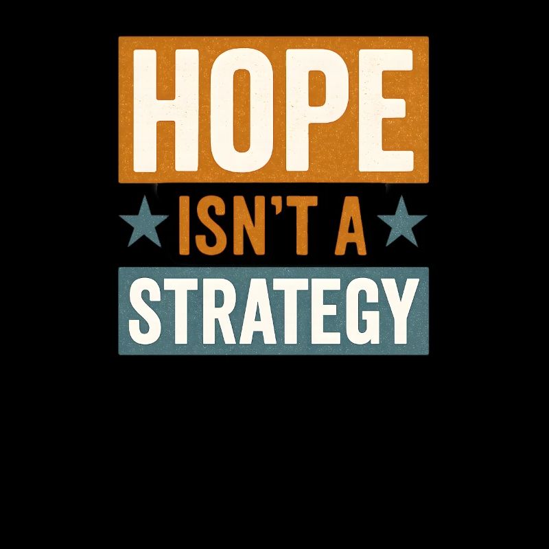 Hope isn't a Strategy, Motivational Saying 
