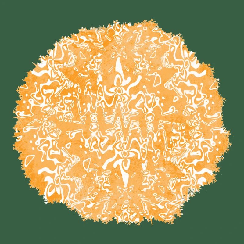 Orange tie-dye circle pattern