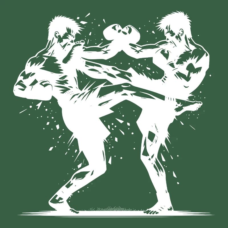 Double Strike Boxe thaïlandaise Le ring brûle violemment