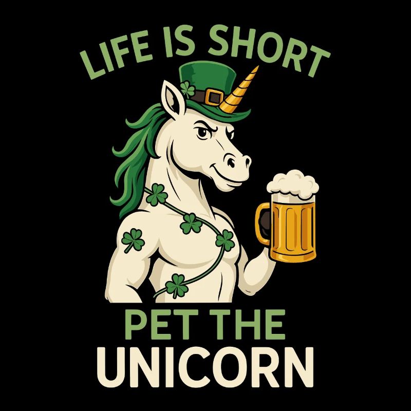 Leben ist kurz – Einhorn Prost