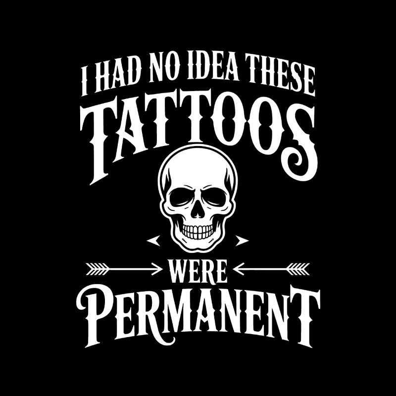 Permanente Tattoos Schädelzitat