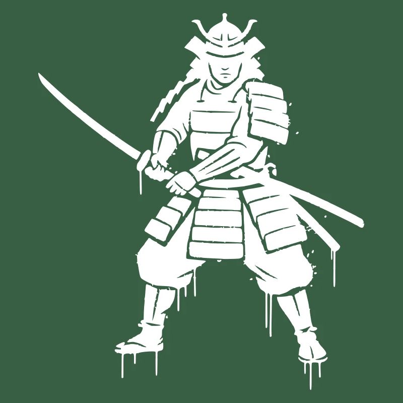 Samurai Graffiti Streetwear Vector